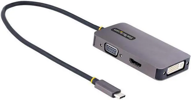Main image of StarTech USB C to HDMI DVI VGA Video Adapter 118USBCHDMIVGADVI