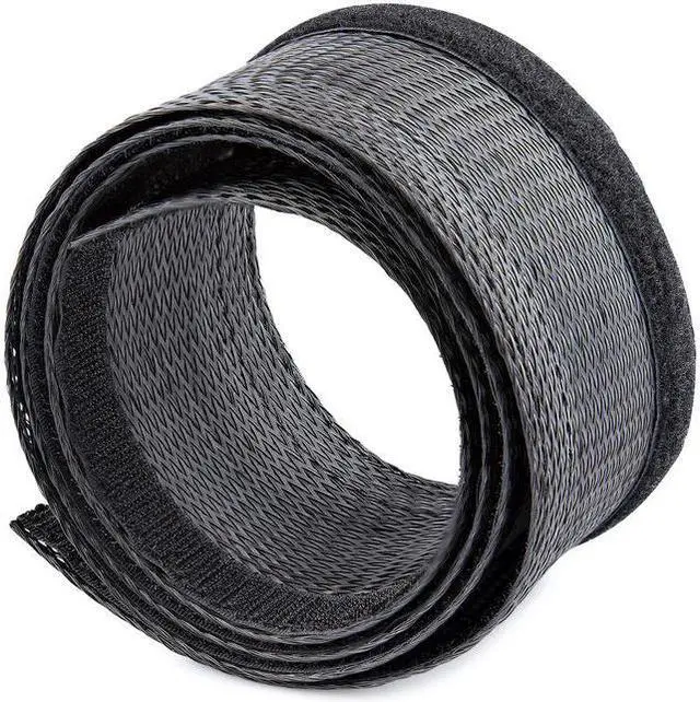 Main image of StarTech 10ft Cable Management Sleeve Braided Mesh Wire Wraps WKSTNCMFLX