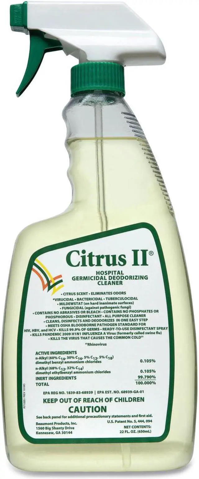 Alt view image 12 of 12 - Beaumont Citrus II Germicidal Cleaner 1 EA