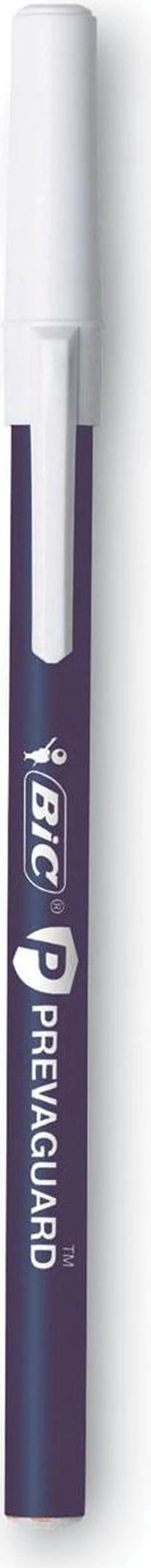 Alt view image 4 of 8 - BIC Prevaguard Round Stic Ballpoint Pen Medium Point Blue Ink Dozen (GSAM11-BLU) GSAM11BE
