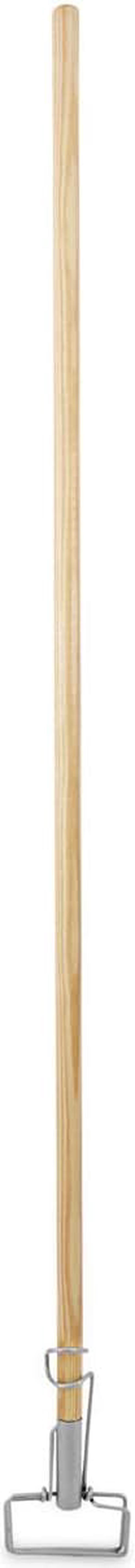 Alt view image 7 of 7 - Boardwalk Spring Grip Metal Head Mop Handle for Most Mop Heads 60" Wood Handle