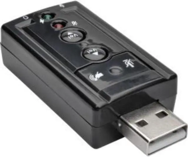 Alt view image 7 of 19 - Tripp Lite U237-001 USB External Sound Card Microphone Speaker Virtual 7.1 Channel