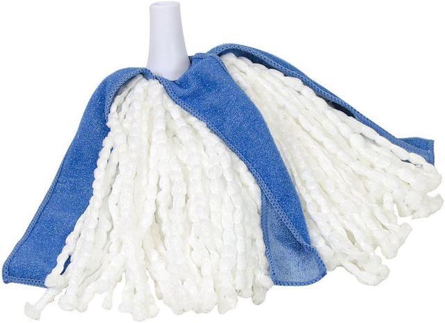 Alt view image 3 of 3 - Quickie Quick Change Microfiber Strip Wet Mop Head, White   941M312