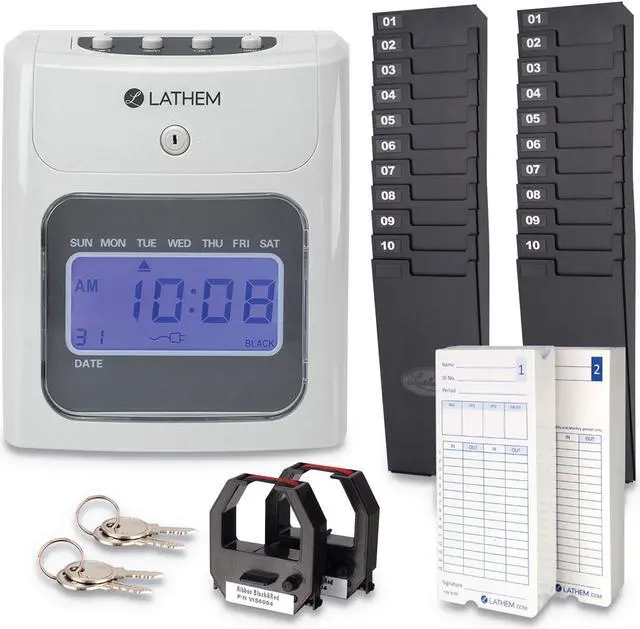 Alt view image 3 of 13 - Lathem 400EKIT Time Clock Bundle