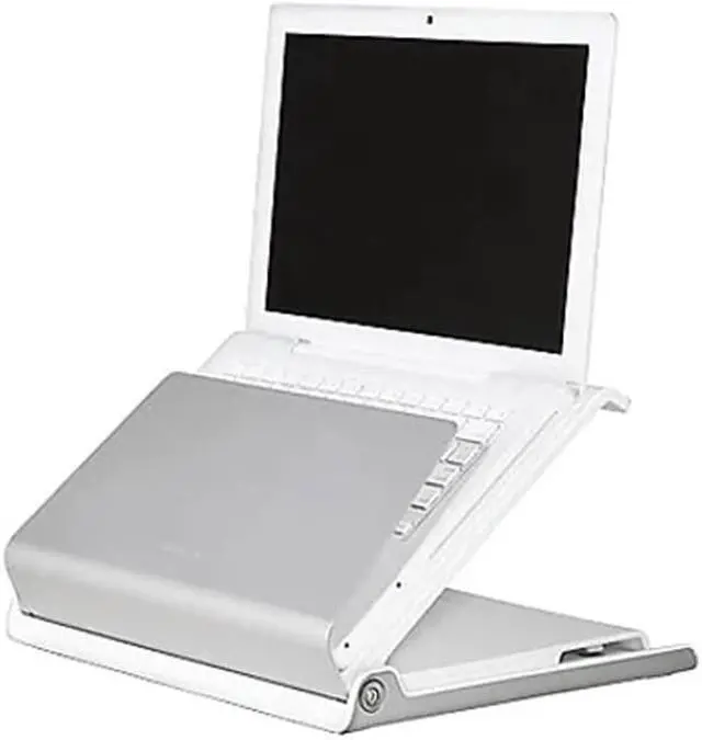 Main image of Humanscale L6 Standing Desk Laptop Stand, White & Silver