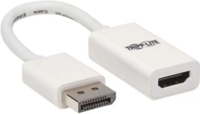 Alt view image 8 of 12 - Tripp Lite P136-06N-HDR-W DisplayPort/HDMI Audio/Video Cable P13606NHDRW