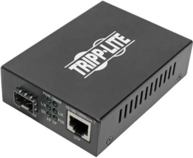 Alt view image 5 of 17 - Tripp Lite Gigabit SFP Fiber to Ethernet Media Converter, POE+ - 10/100/1000 Mbps