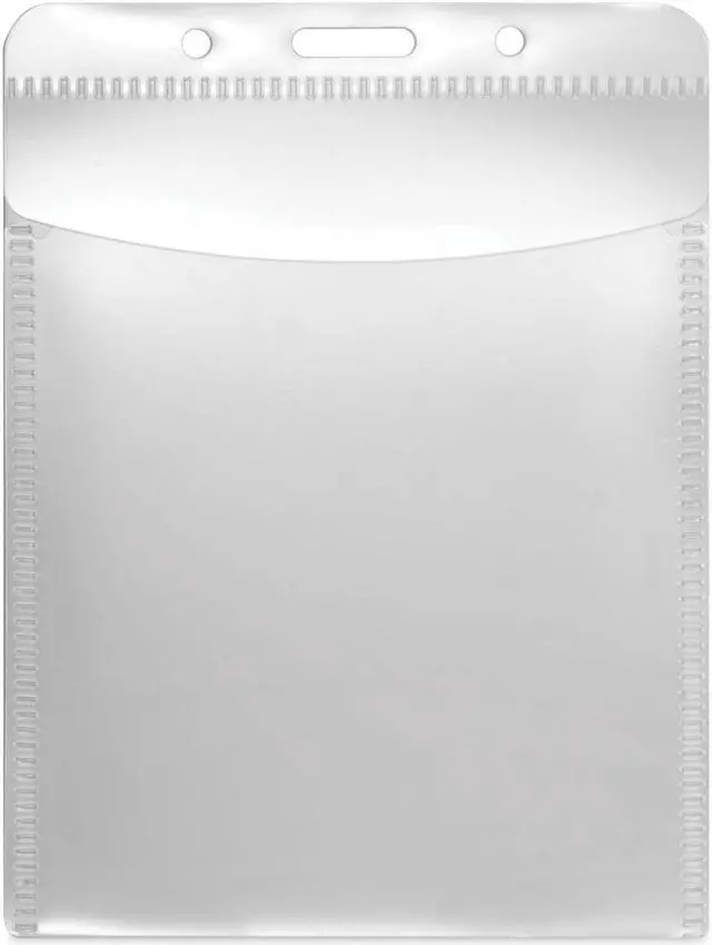 Alt view image 7 of 9 - Advantus 75604 PVC-Free Badge Holders, Vertical, 3" x 4", Clear, 50/Pack