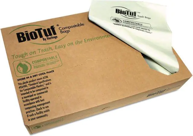 Main image of Biotuf Can Liner 13 gal 1 mil 24" x 32" Green 200/Carton Y4832YER01