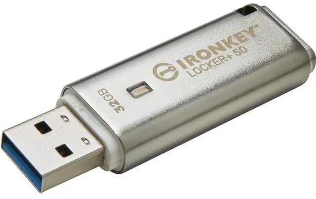 Alt view image 5 of 20 - IronKey Locker+ 50 32GB USB Flash Drive IKLP5032GB