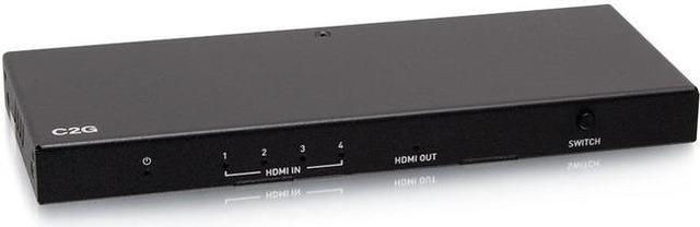C2G 4-Port HDMI Switch HDMI 2.0 4K 60HZ Audio/Video Switch