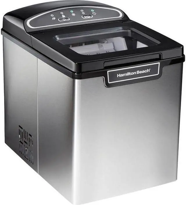 Alt view image 2 of 3 - Hamilton Beach 86150 Countertop Ice Maker, Compact & Portable Design, Makes 28 Pounds Per Day, Stainless Steel