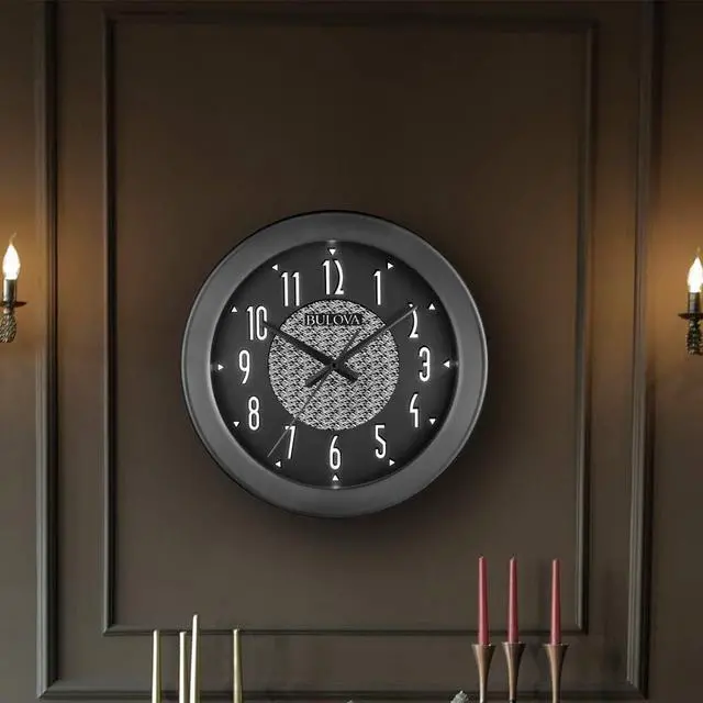 Alt view image 4 of 6 - Bulova C4878 Fantasmic Bluetooth Wireless Stereo Speaker Indoor/Outdoor Wall Clock, Silver