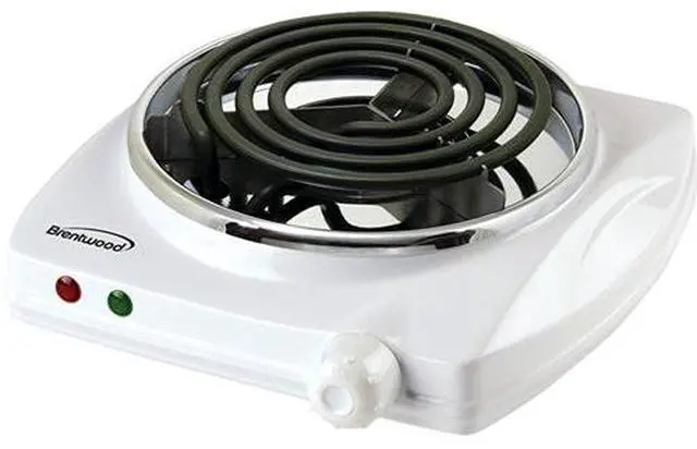Alt view image 2 of 9 - Brentwood 1000W Single Burner Spiral TS-322 White