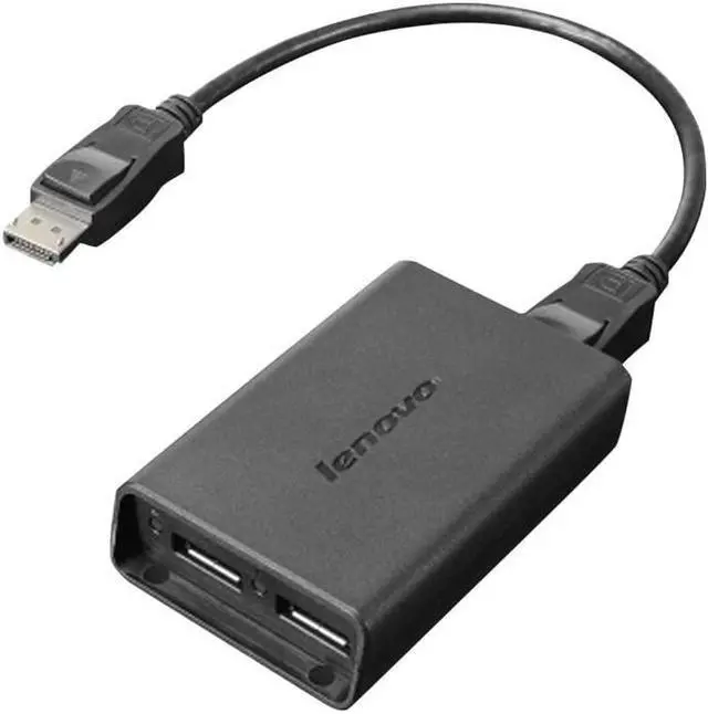 Alt view image 7 of 11 - Lenovo 0B47092 Displayport to Dual-Displayport Adapter