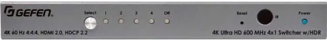 Alt view image 8 of 9 - Gefen EXT-UHD600-41 4K Ultra Hd 600 Mhz 4X1 Switch