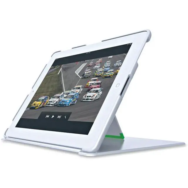 Alt view image 3 of 3 - Esselte iPad Cover w Stand - iPad - White - ABS Plastic, Thermoplastic Elastomer (TPE), MicroFiber