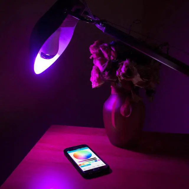 Alt view image 13 of 15 - LED Smart Symphony Wireless Speaker & LED Lightbulb