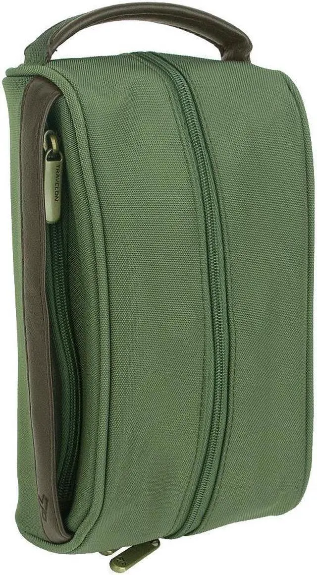 Alt view image 13 of 16 - Travelon Classic Plus Top Zip Toiletry Kit Travel Accessory Bag Olive