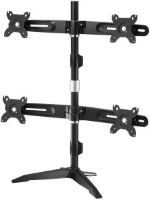 Alt view image 3 of 6 - Quad Monitor Stand by Amer Mounts. Supports four 24" monitors. Compatible with 100 x 100mm 75 x 75 mm mounting patterns