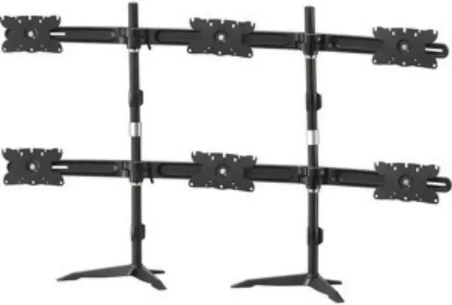 Alt view image 3 of 4 - Hex Monitor Ultra Slim Stand Based Desk Mount. Supports 6 32 inch LCD/LED monitors. 200mm x 100mm / 100mm x 100mm / 75mm x 75mm. Also ideal for 26, 27, 28, 29, 30 and 32 inch monitors.