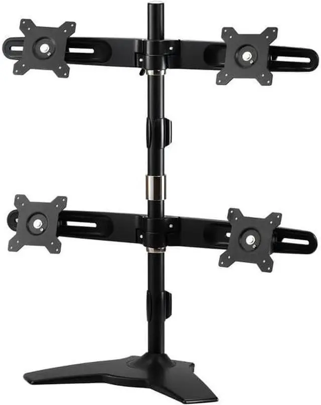 Alt view image 3 of 4 - Amer Quad Monitor Stand. Supports four 24" monitors weighing up to 17.5 lbs. Compatible with 100 x 100mm 75 x 75mm mounting patterns