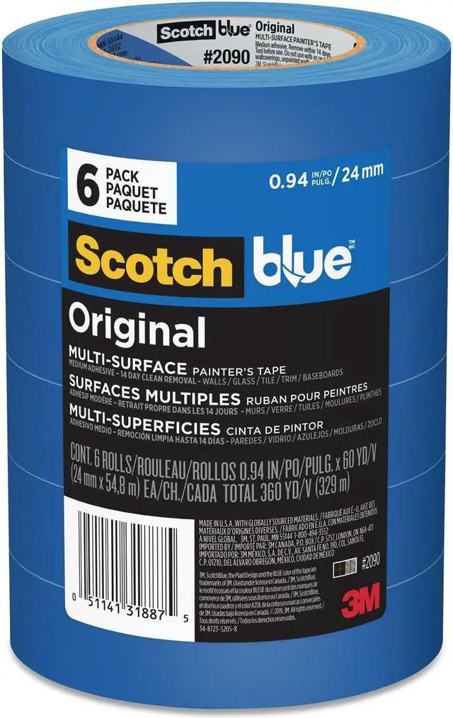 Alt view image 12 of 20 - 3M-Commercial Tape Div 209024EVP Painters Masking Tape, 1 in. x 60 yards