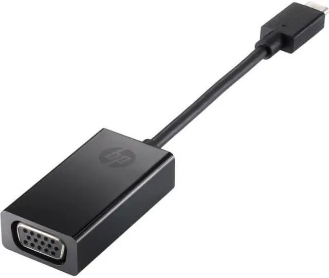Alt view image 7 of 8 - HP - External video adapter - USB-C - VGA - black USB-C to VGA Adapter