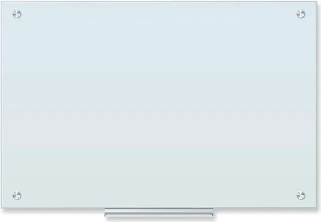 Alt view image 4 of 9 - U Brands Magnetic Glass Dry Erase Board 35x23 White Frosted Surface Frameless