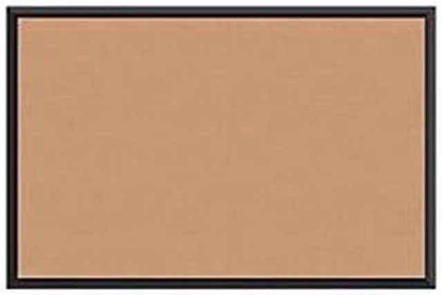 Alt view image 2 of 6 - U Brands Cork Bulletin Board 35 x 23 Inches Black Aluminum Frame 2880U00-01