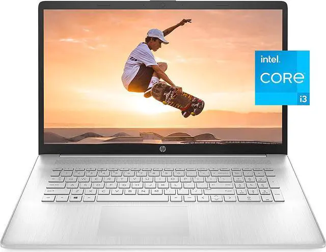 Alt view image 6 of 8 - HP 17 Series 17.3" HD+ Touchscreen Laptop Intel Core i3-1125G4 8GB RAM 256GB Natural Silver