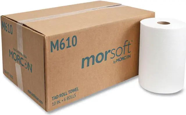Main image of Morsoft Beverage Napkins, 9 x 9/4, White, 500/Pack, 8 Packs/Carton B8500