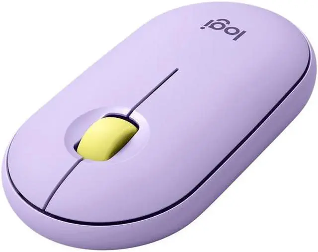 Alt view image 8 of 18 - Logitech Pebble M350 Wireless Mouse - Optical - Wireless - Bluetooth/Radio Frequency - 2.40 GHz - Lavender Lemonade - USB - 1000 dpi - Scroll Wheel - 3 Button(s)