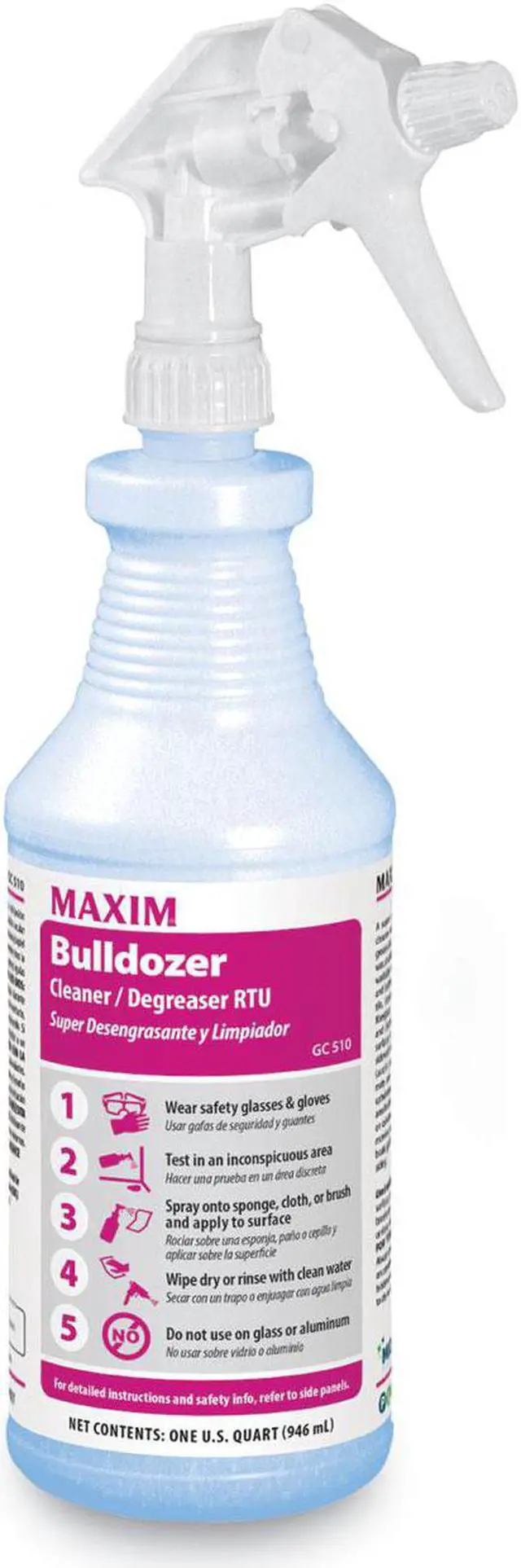 Main image of Bulldozer Cleaner/Degreaser RTU Safe-to-Ship Lemon Scent 32 oz 6/Carton 05100086