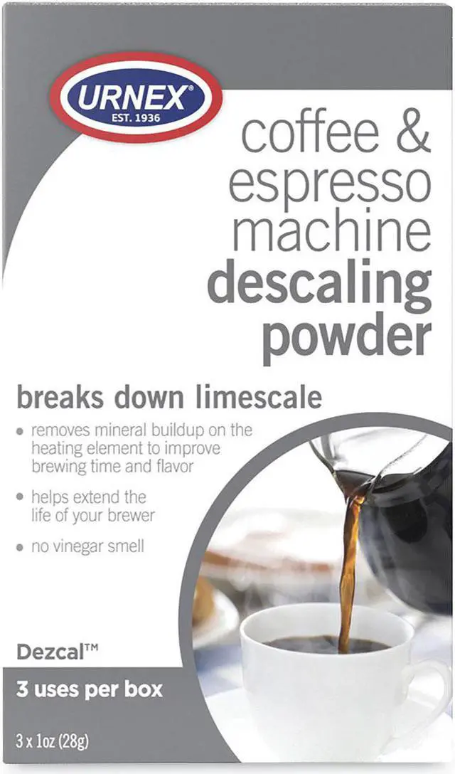 Main image of Coffee and Espresso Machine Descaling Powder 1 oz Packets 3/Box UBI70255