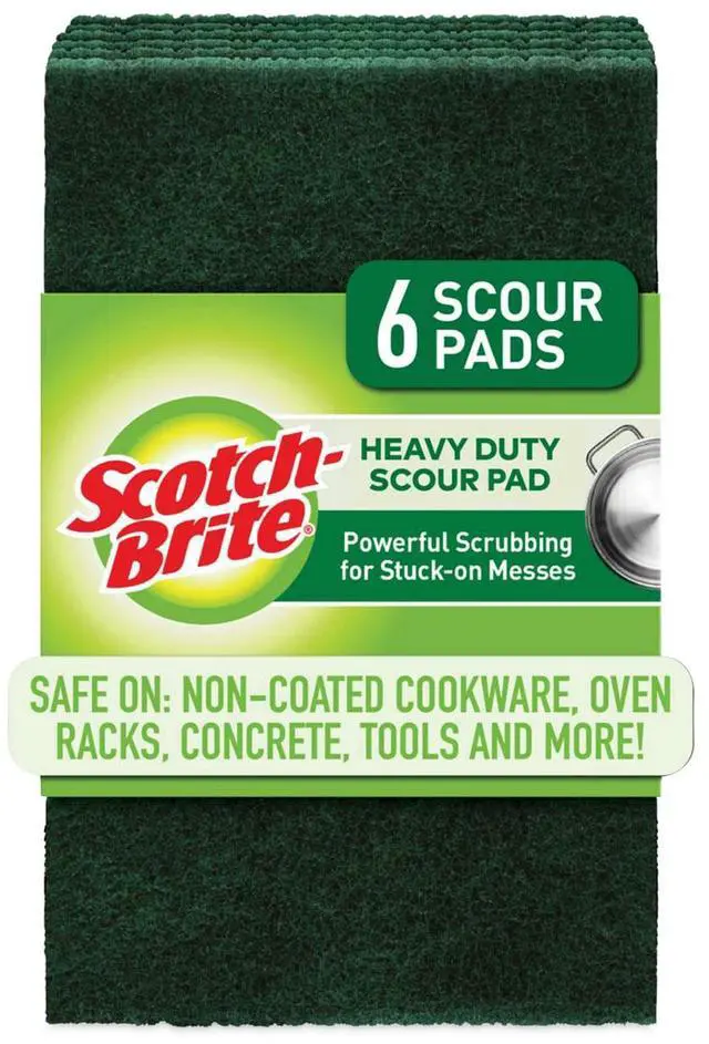 Main image of Heavy-Duty Scouring Pad 3.8 x 6 Green 5/Carton 2265