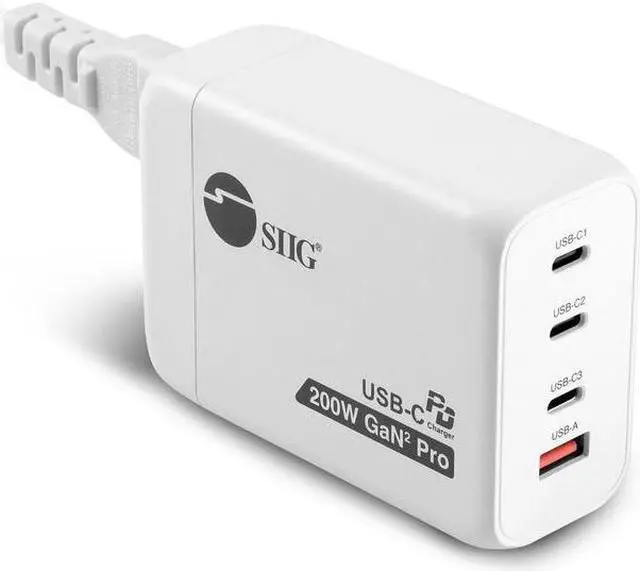 Main image of SIIG 200W GaN PD Combo Charger 3C1A ACPW1V11S1