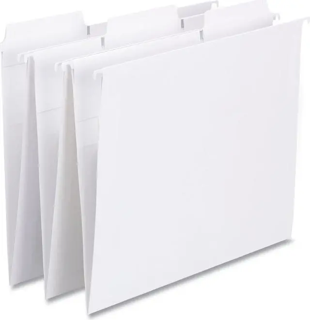 Main image of Smead FasTab Recycled Hanging File Folder 1-Tab Letter Size White 20/Box (64002)
