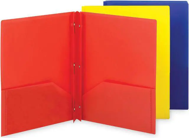 Main image of Smead Poly Two-Pocket Folder 130-Sheet Capacity 11 x 8.5 Assorted 6/Pack 87746