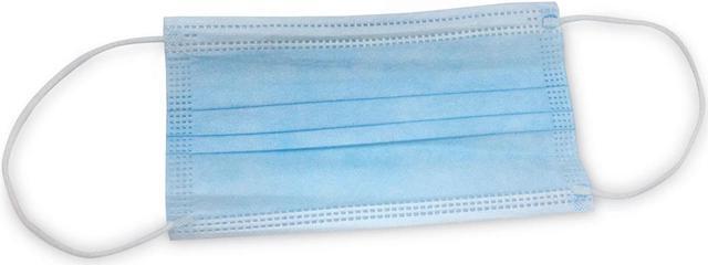 Three-Ply General Use Face Mask, Blue/White, 2,500/Carton Three-Ply General Use Face Mask, Blue/White, 2,500/Carton