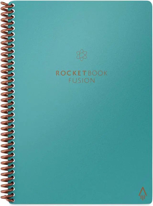 Main image of Rocketbook Fusion Smart Notebook Teal Cover 11 x 8.5 21 Sheets EVRFLRCCCEFR