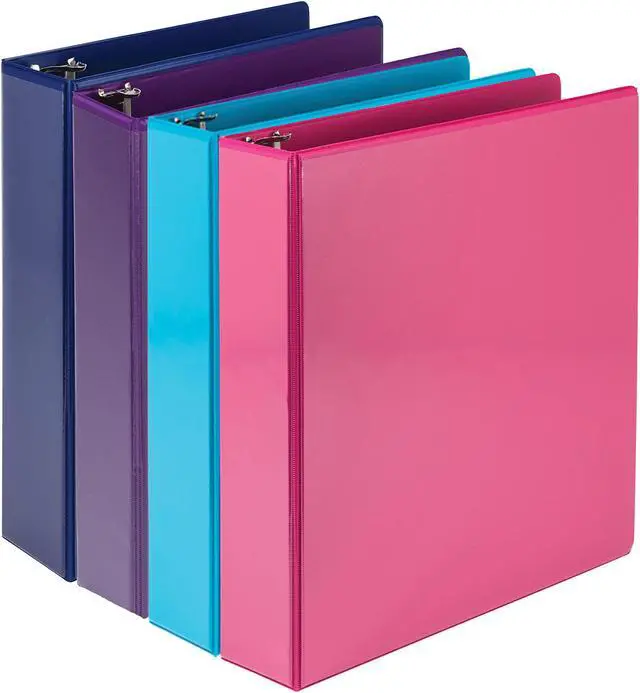 Main image of Samsill Durable 2 Inch View D-Ring Binder Fashion Assortment 4 Pack MP46469