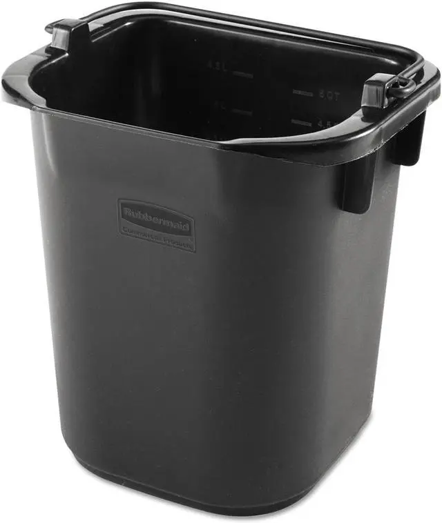Alt view image 6 of 7 - Executive Heavy Duty Pail Black Plastic 5 Quarts 9.3 w x 7.5 d x 8.5 h