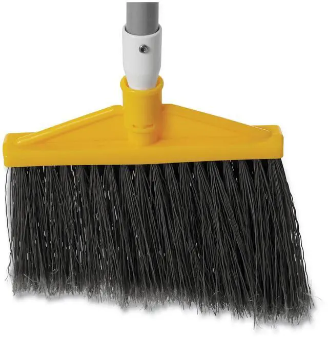 Alt view image 4 of 15 - Rubbermaid Commercial 6385-GRA Brute Angled Large Brooms, Poly Bristles, 48-7/8" Aluminum Handle, Silver/Gray