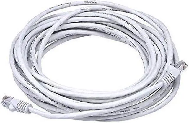 Alt view image 16 of 17 - Monoprice Cat5e Ethernet Patch Cable - 25 Feet - White | Network Internet Cord - RJ45, Stranded, 350Mhz, UTP, Pure Bare Copper Wire, 24AWG
