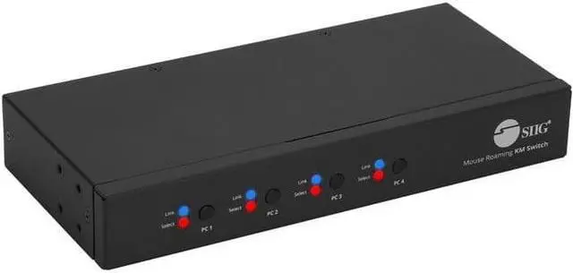 Alt view image 11 of 12 - SIIG 4-Port Roaming KM Switch w/USB 2.0 Hub JUSW4311S1
