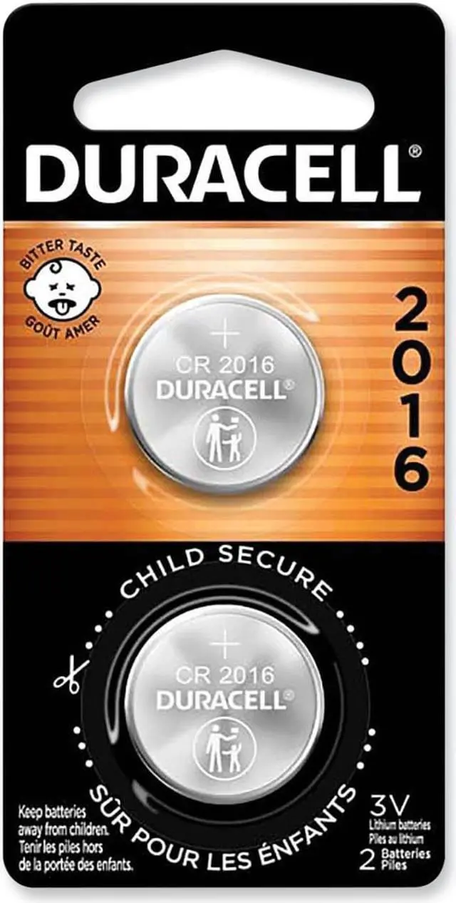 Alt view image 8 of 20 - Duracell CR2016 Lithium Coin Cell Batteries - 75mAh  - 2 Piece Retail Packaging