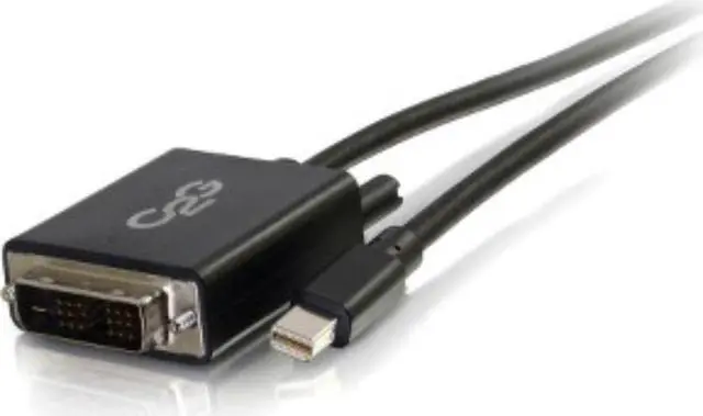 Alt view image 9 of 9 - C2G 54335 C2G 6ft Mini DisplayPort Male to Single Link DVI-D Male Adapter Cable - Black - DisplayPort/DVI-D for Monitor, Notebook, Tablet - 6 ft - 1 x Mini DisplayPort Male Digital Audio/Video - 1 x