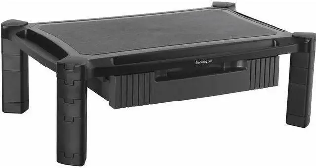 Alt view image 4 of 4 - StarTech MONSTADJDL Adjustable Monitor Riser - Large - Drawer - Monitors up to 32" - Adjustable Height - Desk Monitor Stand