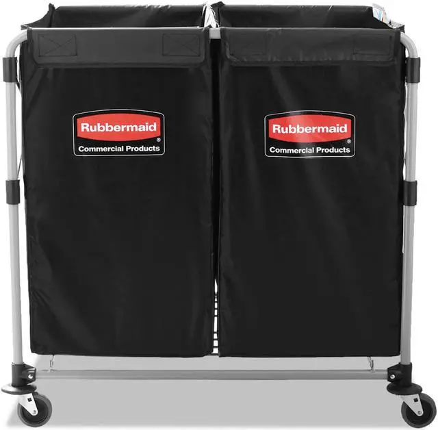 Alt view image 10 of 11 - Rubbermaid Commercial Collapsible X-Cart Steel 2 to 4 Bushel Cart 24 1/10w x 35